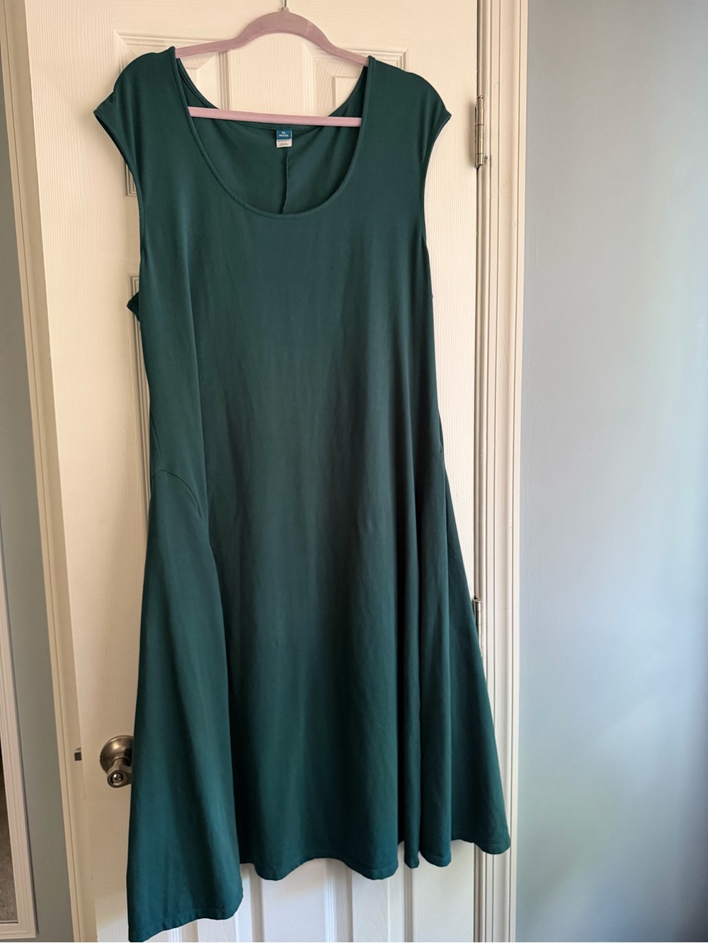 Old Navy Deep Teal Scoop Neck Midi Dress